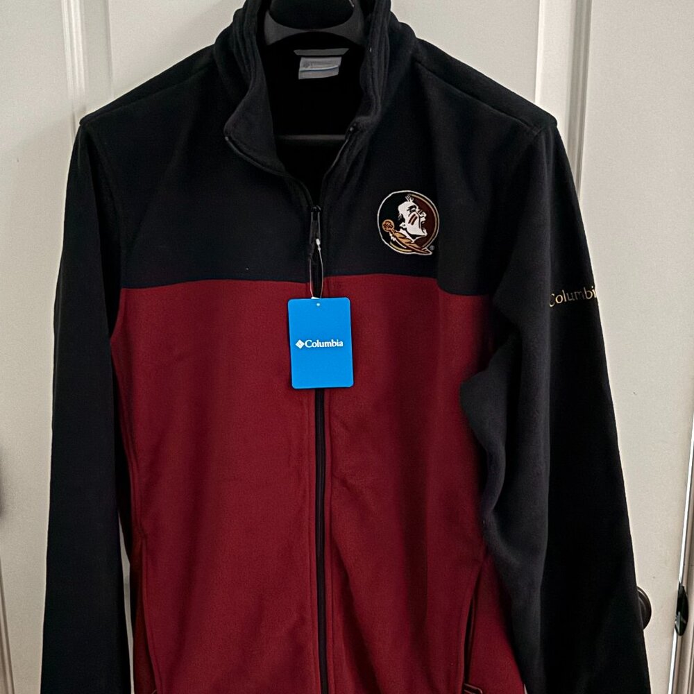 Columbia L Florida St Seminoles Flanker III Maroon/Black Full Zip Fleece Jacket